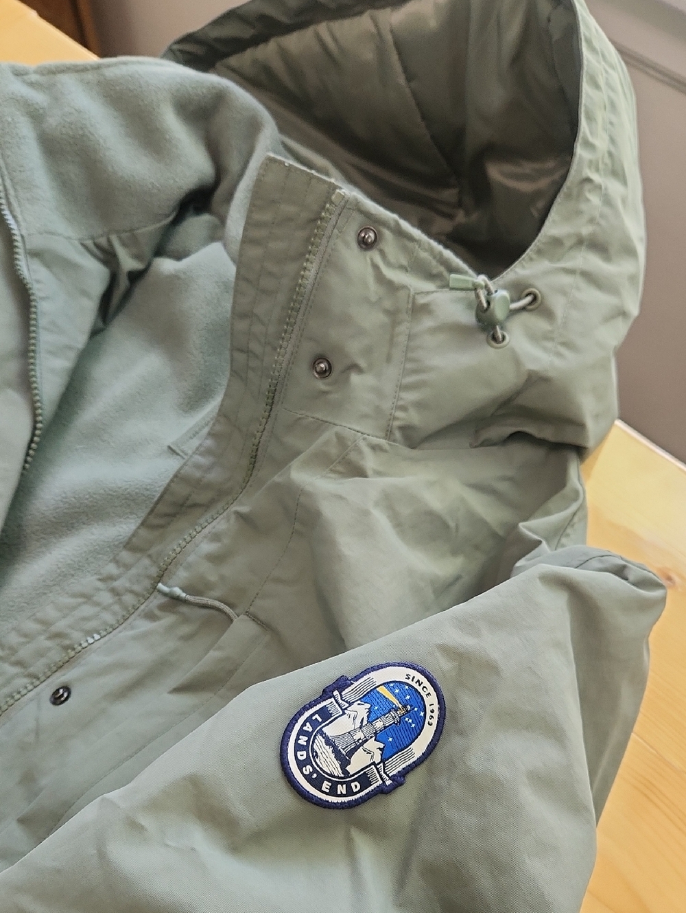 Lands' End Squall Waterproof Insulated Hooded Winter Parka Coat Spruce Green 2X - Picture 6 of 17